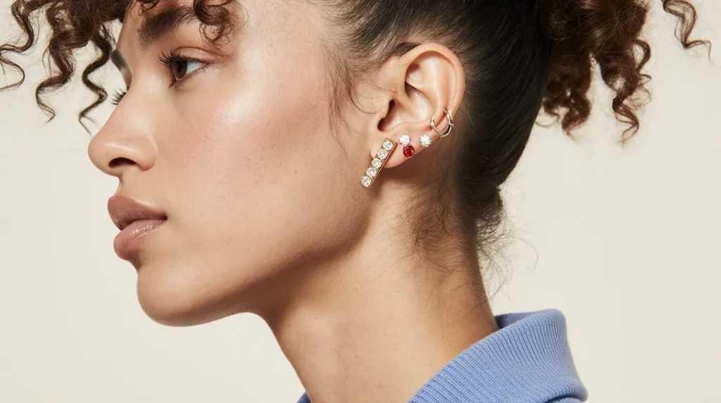 Helix Piercing Trends 2025 – Stylish Looks & Smart Care 2 Types of helix piercings to consider